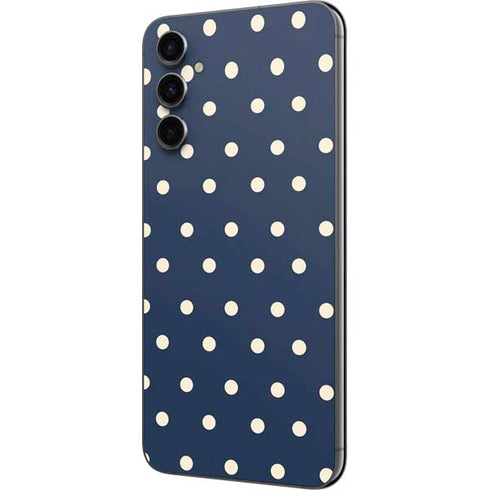 Blue and Cream Polka Dots Galaxy A14 5G Skin